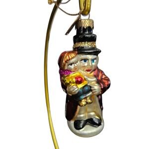 Thomas Pacconi Glass Christmas Ornament Man Holding Child Figural Holiday